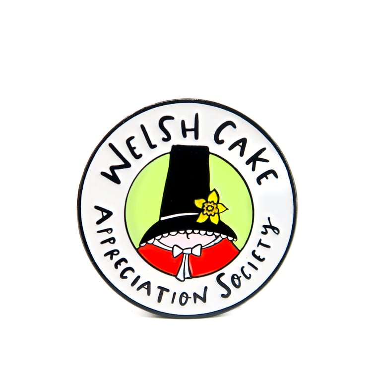 Welsh cake appreciation society enamel pin badge 