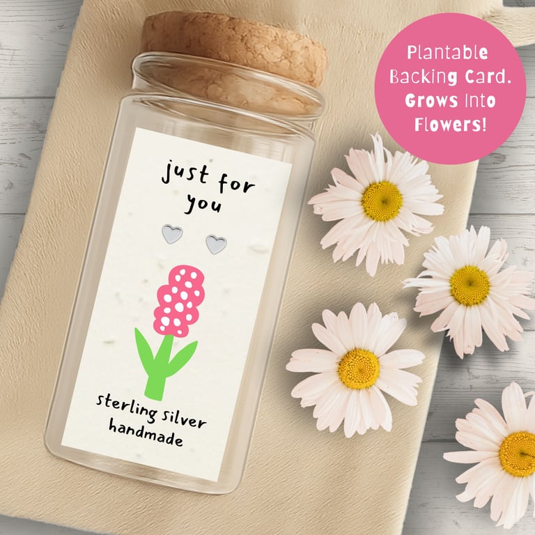 ARRIVES IN TIME FOR MOTHER'S DAY Sterling Silver Earrings In A Bottle 