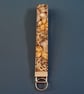 Handmade Autumn Leaves Wristlet Keyring - Fabric Keyfob