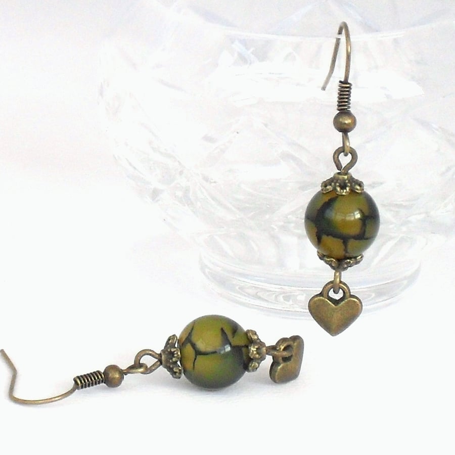 SALE: Handmade agate earrings