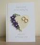 Quilled handmade wedding congratulations card - personalised - Image 3