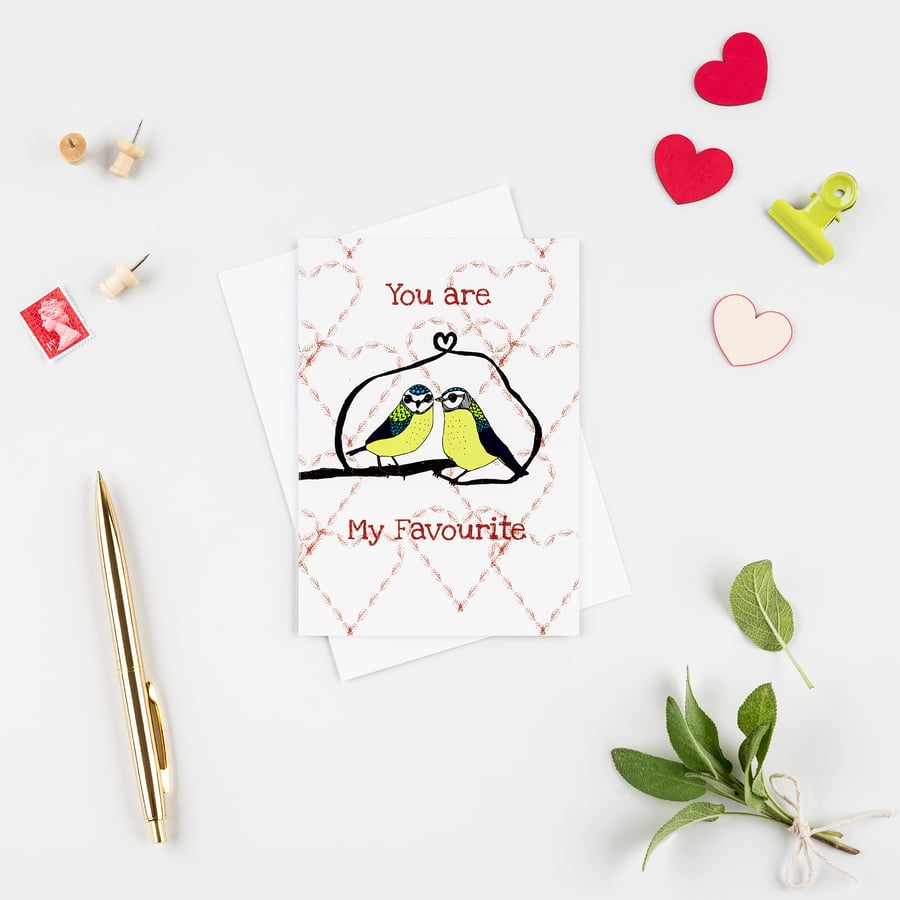  Greetings card 'You are my favourite' A6 Digitally printed