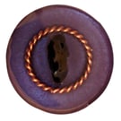 Tensor ring Pocket Puk 144mhz with large obsidian crystal in deep purple. SIZE L