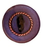 Tensor ring Pocket Puk 144mhz with large obsidian crystal in deep purple. SIZE L