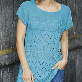 Ladies lace top Knitting Pattern "Reflection"