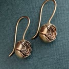 Perfectly Imperfect - Golden Peony Drop Earrings 