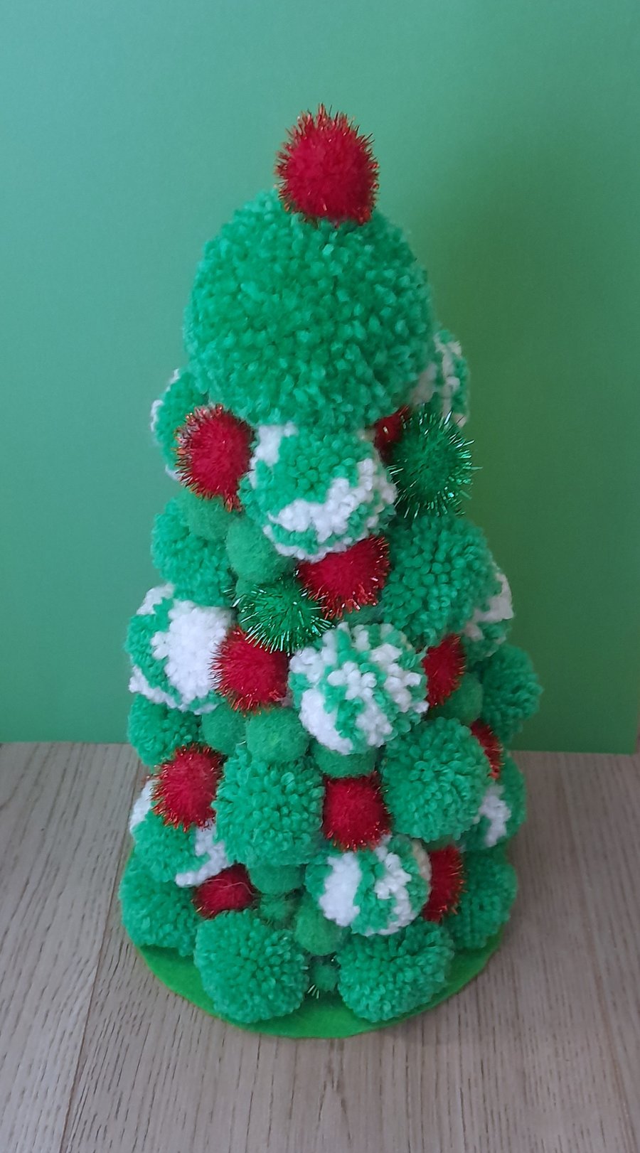  Pom Pom Christmas Tree 28cms