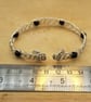 Celtic weave Black tourmaline cuff bracelet. October birthstone. - Image 4