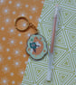 Reading Fox Keyring: 2" Wooden Bag Charm - Image 2