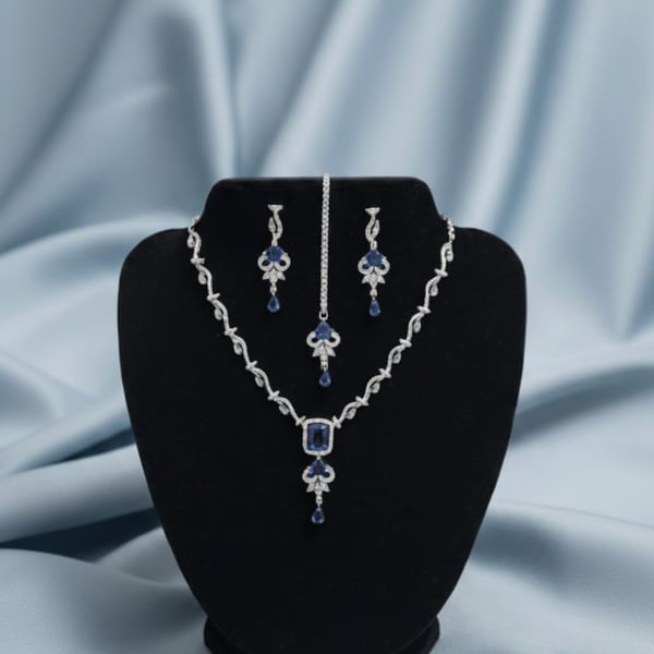 Blue and Silver Jewellery Set 