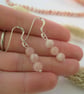 Summer Seconds Beaded peach-sunstone dangle earrings - Image 4