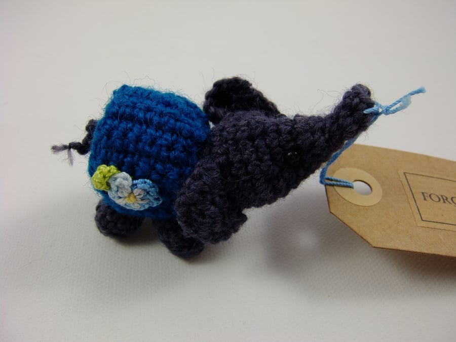 Forget-me-not the Crocheted Elephant