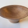 Walnut bowl trumpet shaped