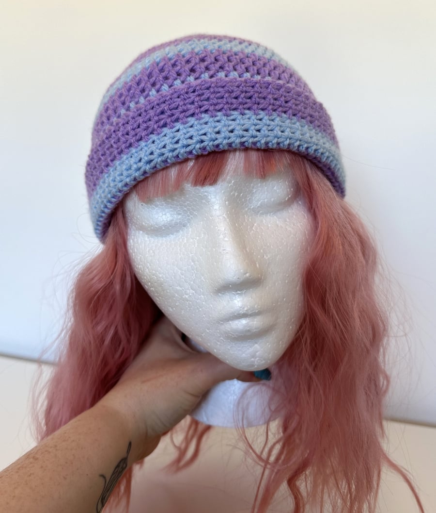 Beanie Hat, Hat, Beanie, Funky, Unisex Hat, Crochet Hat, Crochet Beanie