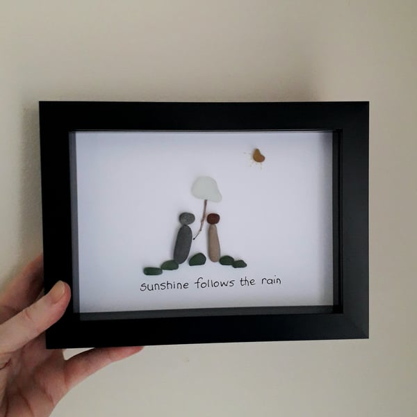 Pebble Art, Sea Glass Picture, Motivational Gifts