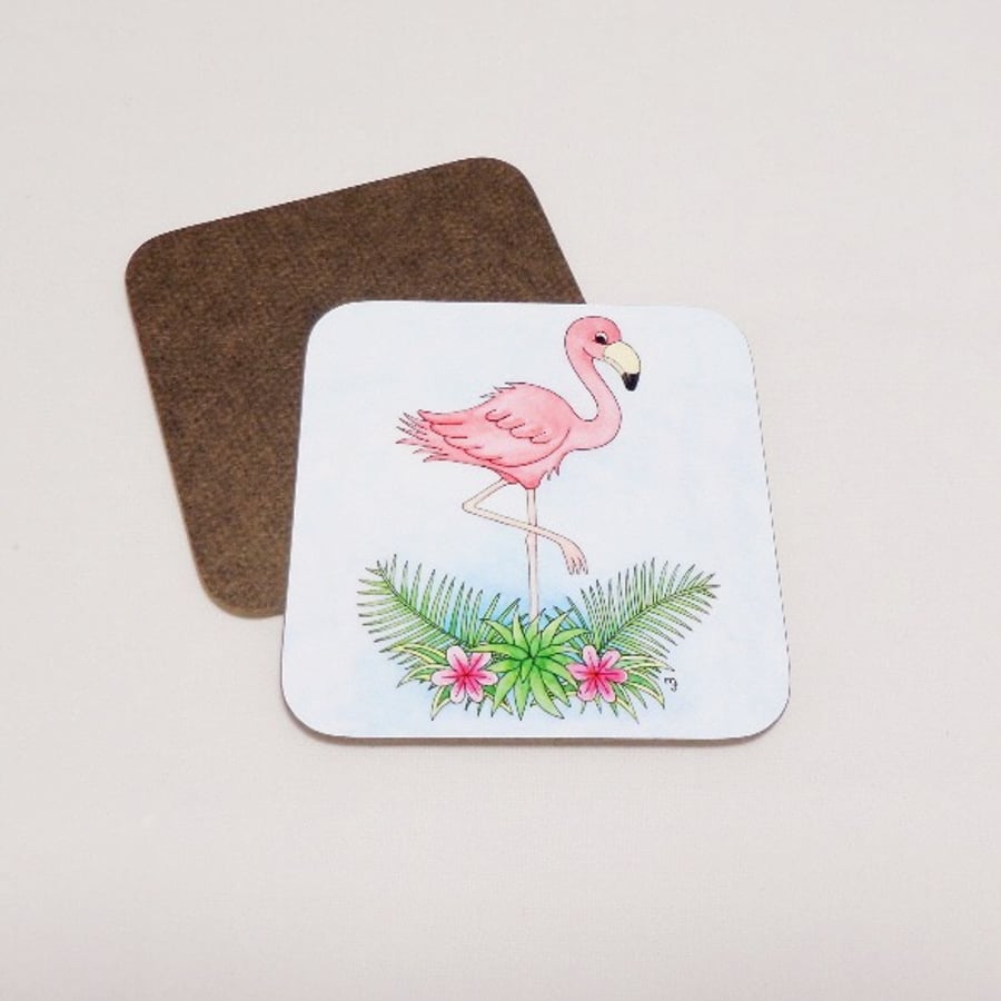 Flamingo Coaster - Mug Coaster