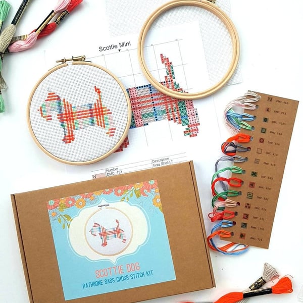 Scottie Dog Cross Stitch Kit
