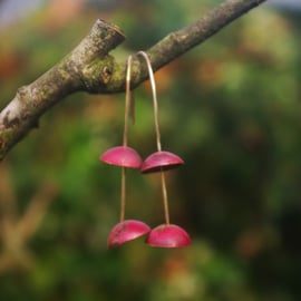 Copper Acorn  Dangle Earrings