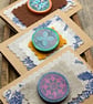 Handmade wooden brooch with floral motif  - Image 4