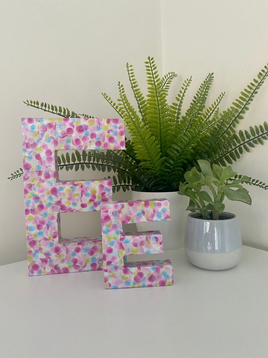 Handmade Customised Decoupage Letter, Name Initial, Bedroom, Nursery Decor