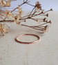 Hammered Copper Stacking Ring - Ultra Slim 1mm Band - Image 6