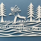 Ice Skater Original Framed Papercut Art