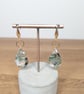 Green  stone marble teardrop dangle earrings