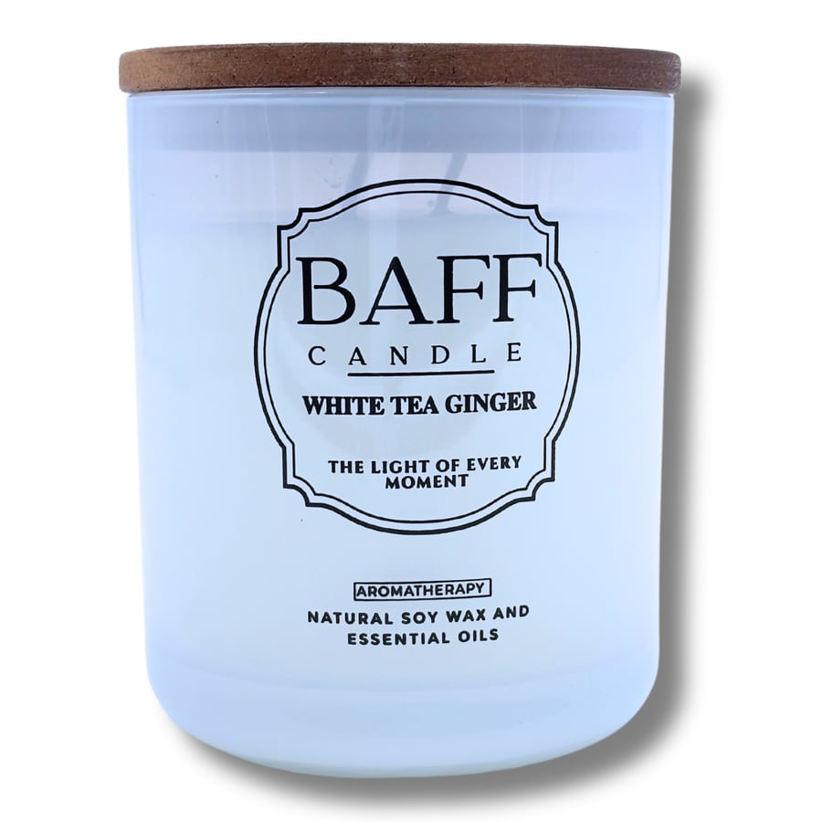 White Tea Ginger Soy Wax Luxury Candle