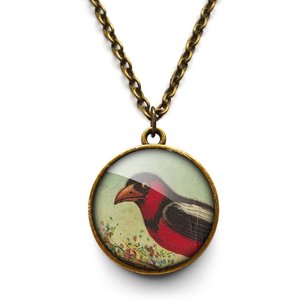 Disapproving Bird Necklace (TB09)