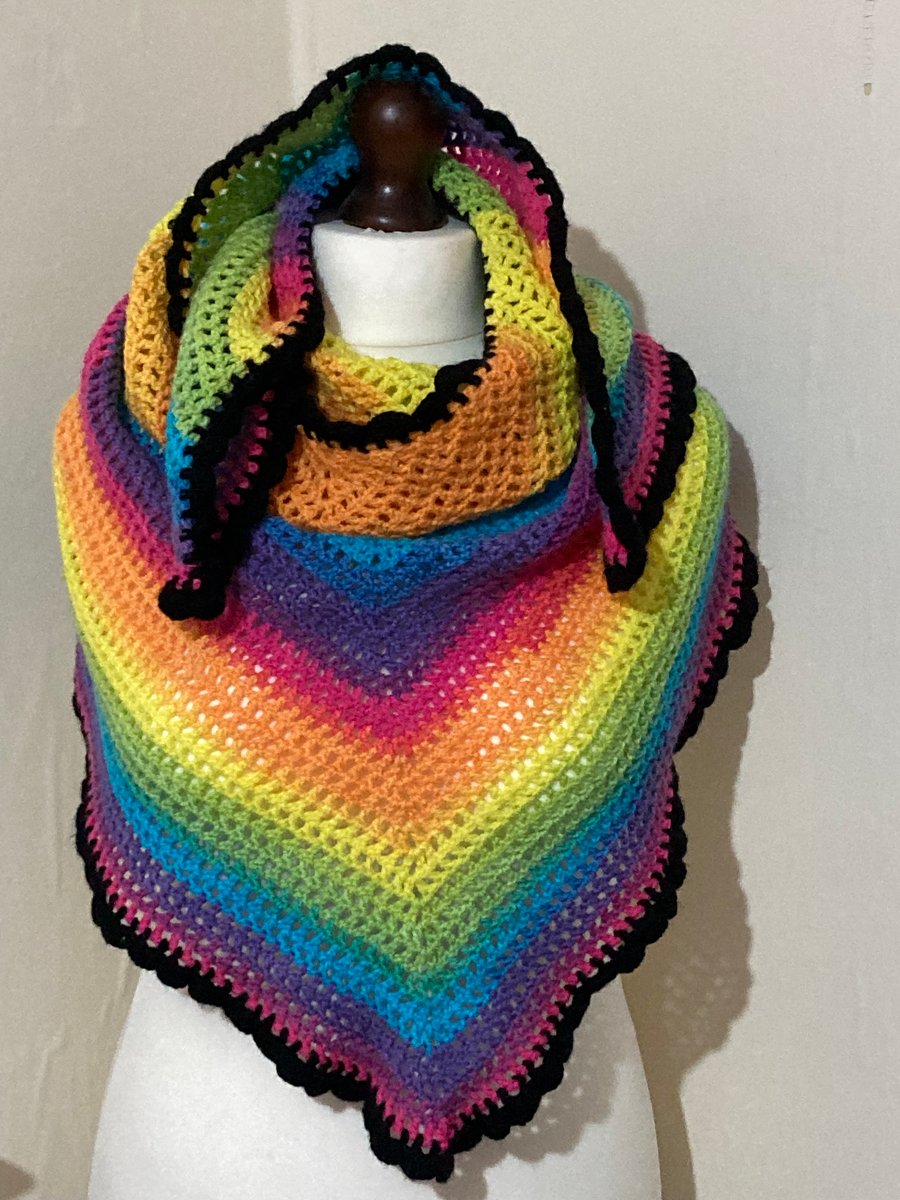 Crochet Rainbow Shawl