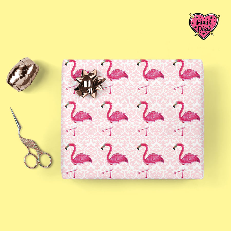 Flamingo wrapping paper 