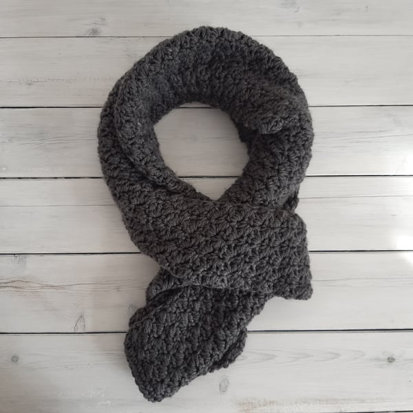 Chunky Grey Adult scarf 