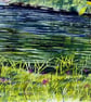 Bridge over River Lyon Landscape Watercolour, Scotland Scenery - Image 8