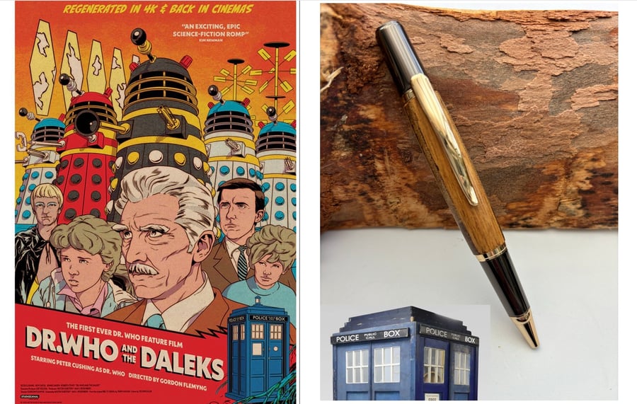 Pen Made From Genuine Dr Who Tardis Wood - Mark 1 Tardis Film Prop