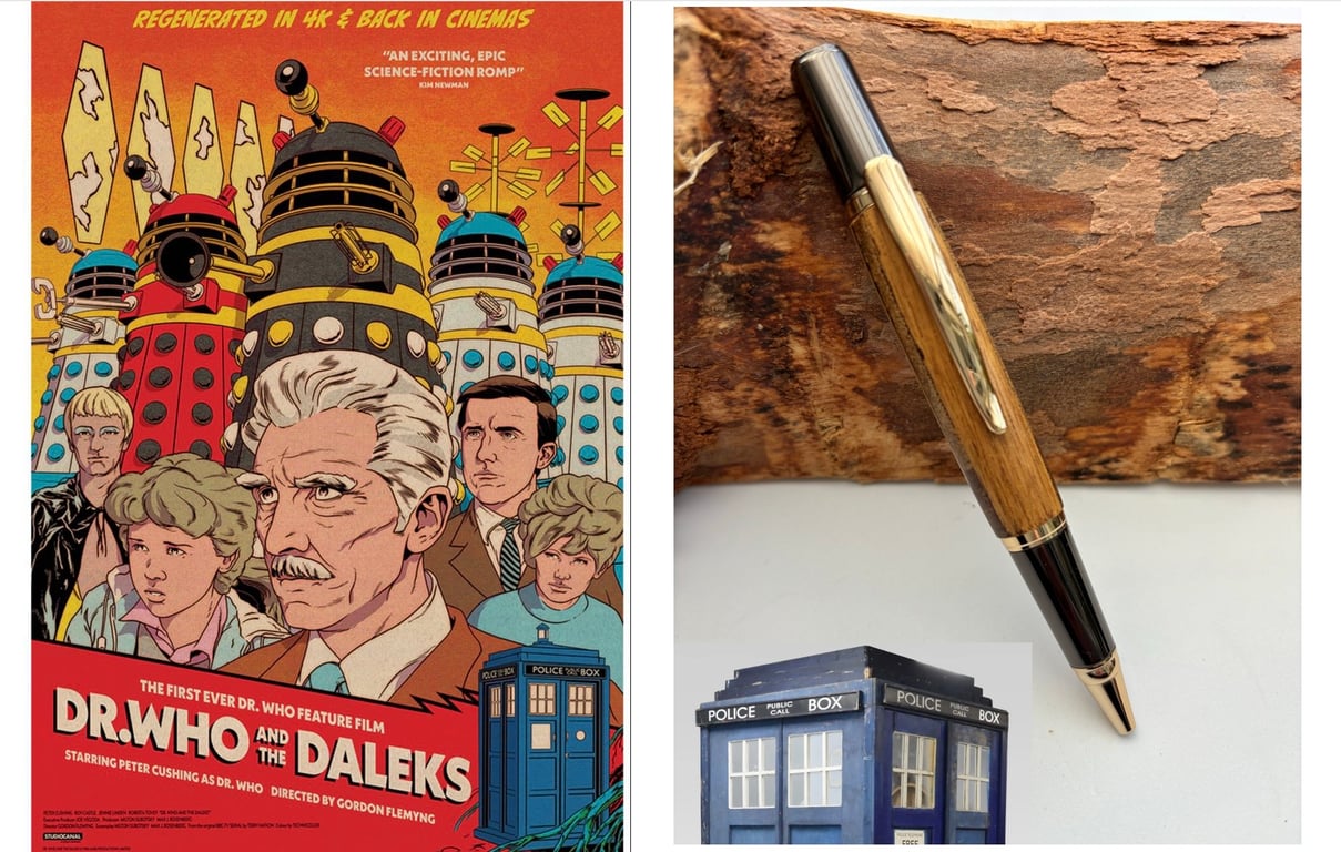 Pen Made From Genuine Dr Who Tardis Wood - Mark 1 Tardis Film Prop