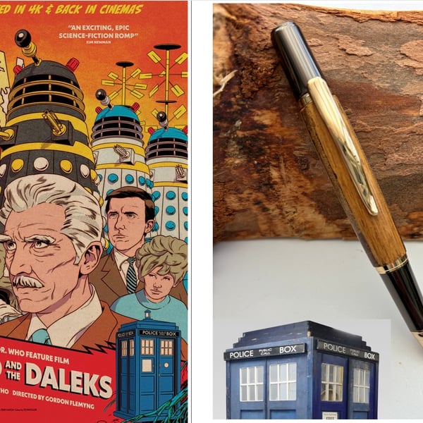 Pen Made From Genuine Dr Who Tardis Wood - Mark 1 Tardis Film Prop