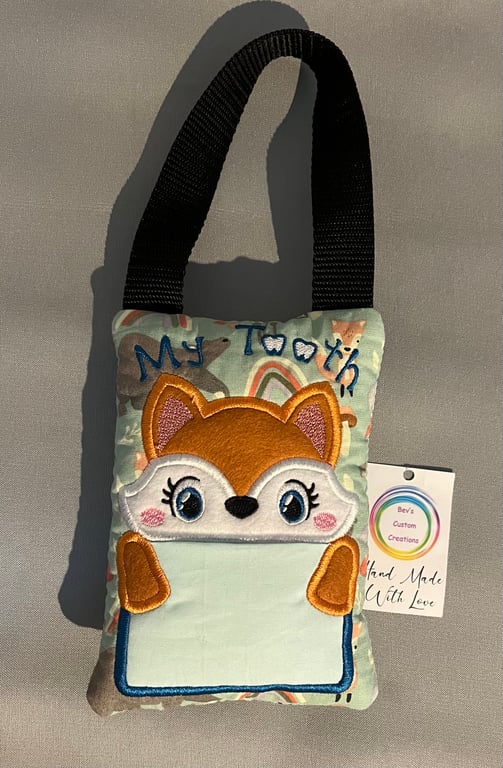  Tooth fairy Pillow, Embroidered Fox