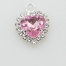 (P040S pink) 10 pcs, 12mm Crystal Pendants