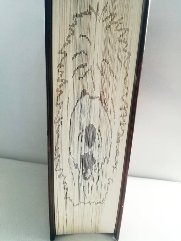 Old English Sheepdog SHADOW CUT & FOLD Book Folding Pattern -EMAILED PDF PATTERN