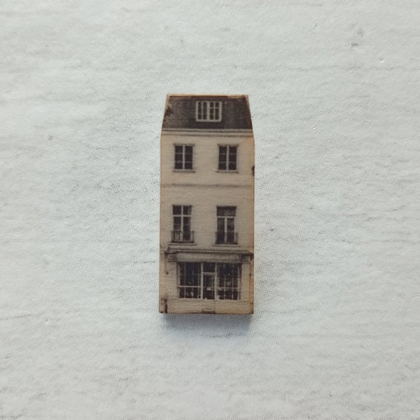 Townhouse Brooch, House Pin, Architecture Brooch