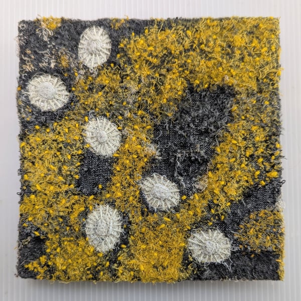 Coastal Dreams Textile Art: Maritime Sunburst - UNFRAMED