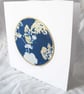 BOTANICAL CYANOTYPE PRINT CARD WITH GOLD LEAFING - Image 3