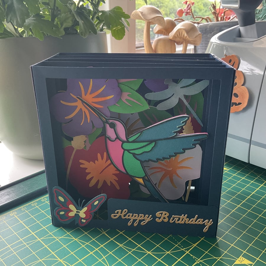 3D Hummingbird Pop Up Card