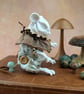 'Porcini', a white porcelain and textile mouse-skull imp. - Image 3