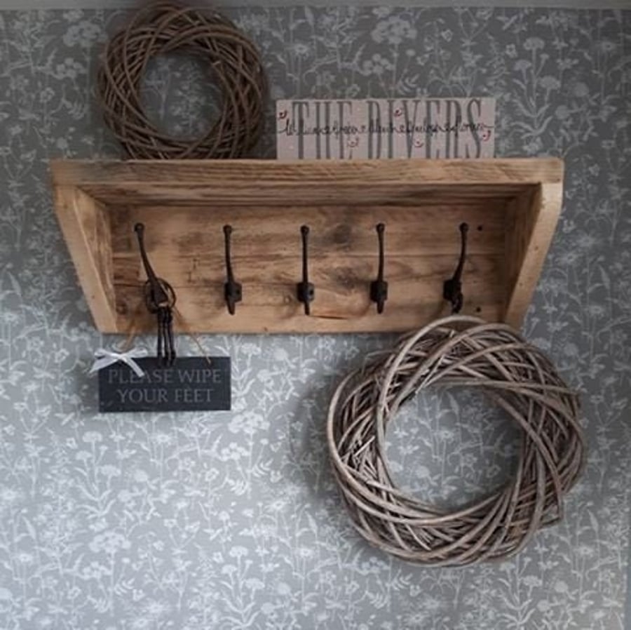 Handmade Coat Rack from Reclaimed Wood
