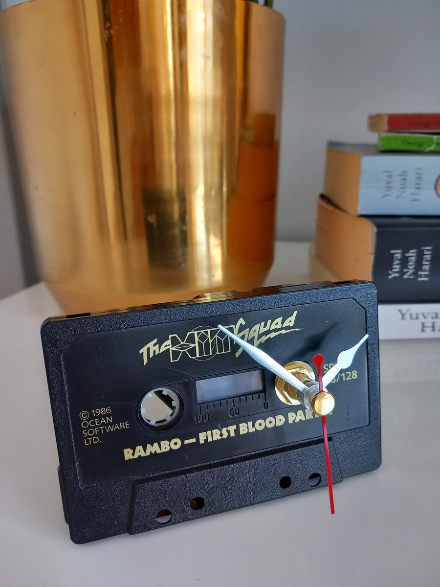 Computer Game Desk Clock upcycled ZX Spectrum Cassette, 80s Retro Gamer Gift