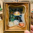 3D Cosy Cafe Craft Kit - Make It Yourself pop-up scene, paper cut craft kit