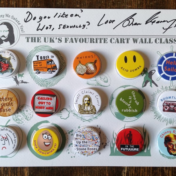 Limited Edition Signed Shaun Keaveny Cart Wall Badge Art Piece. A4. 