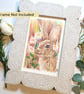 Tiny Rabbit Portrait, letterbox art gift, original drawing - Image 2
