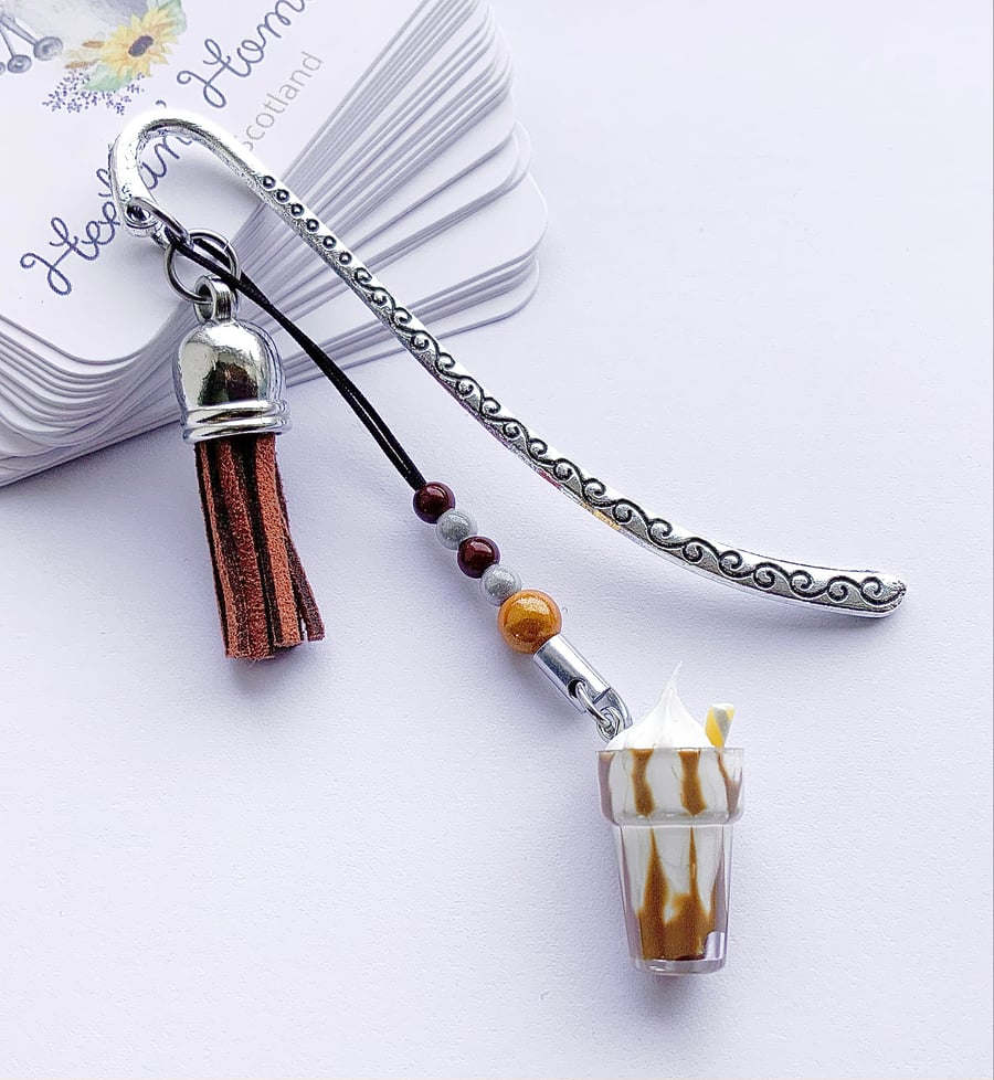 Metal Bookmark. Ice Cream Sundae. Bookmark. Charm Bookmark.